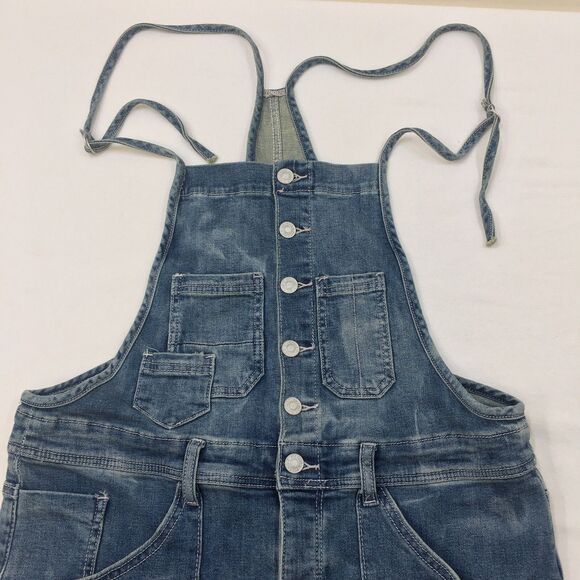 PILCRO Anthropologie Bib Overalls Women 31 Light Wash Denim Painter Jeans - Picture 3 of 16